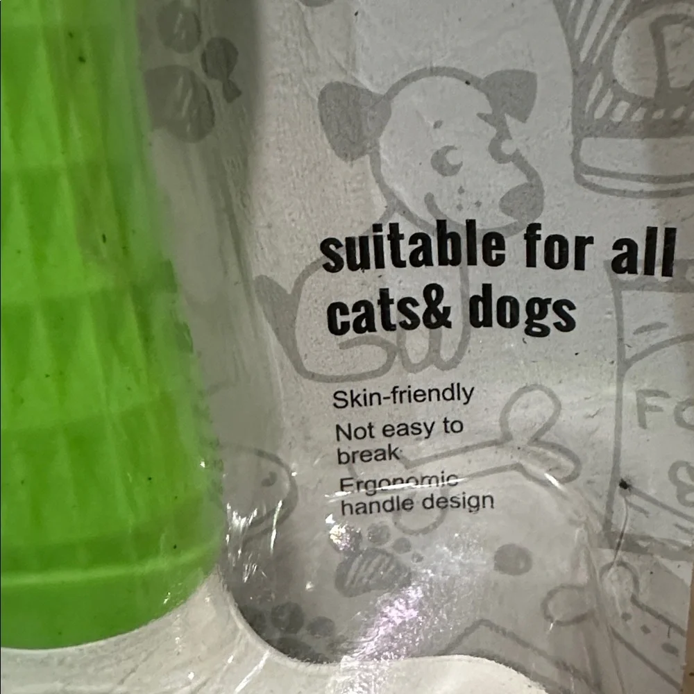 Green Pet Grooming Brush
